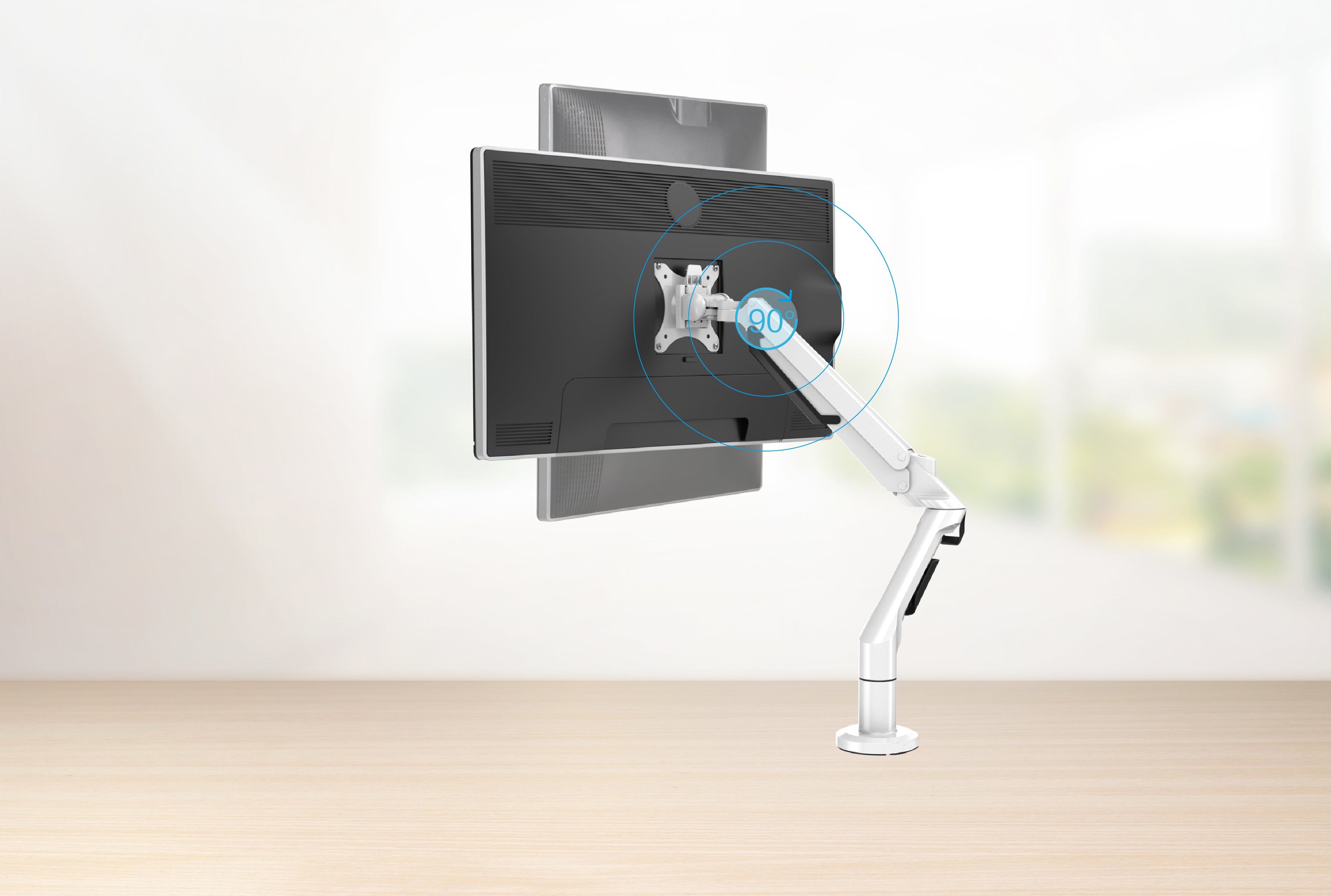 Monitor stand with a monitor