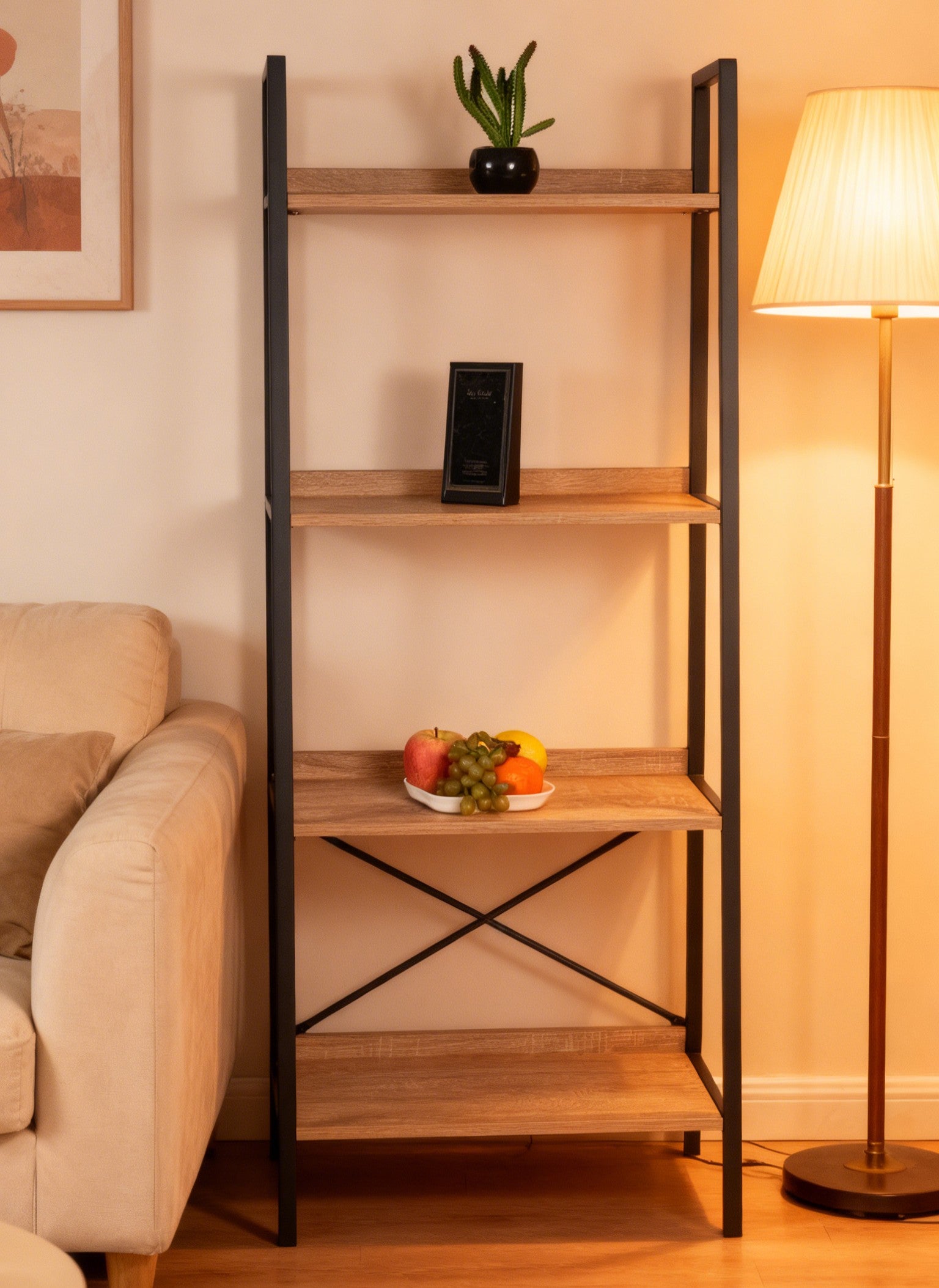 Zynix 4-Tier Standing Ladder Shelf