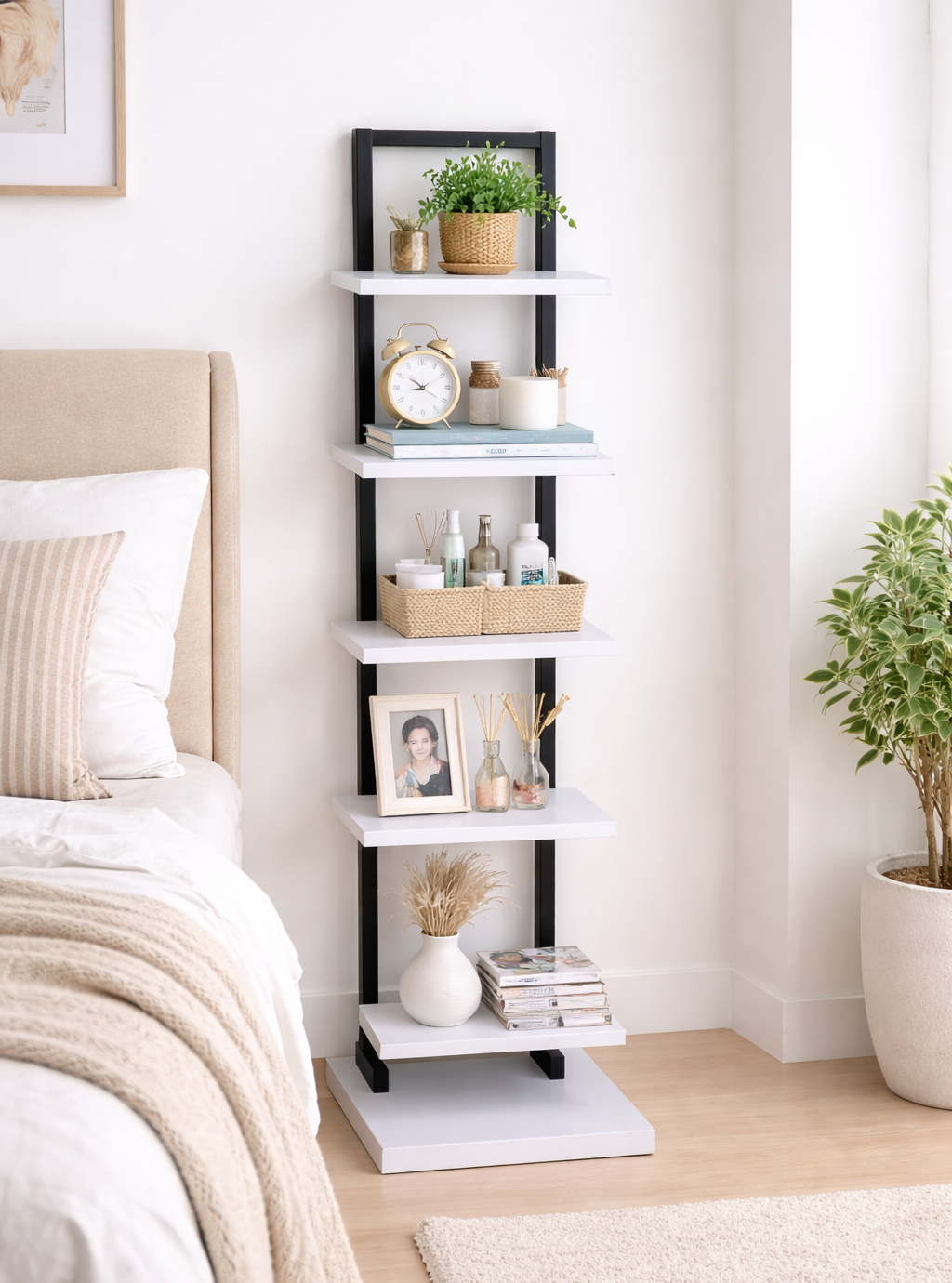 Zynix Modern Standing Shelf – Dual Layout Design