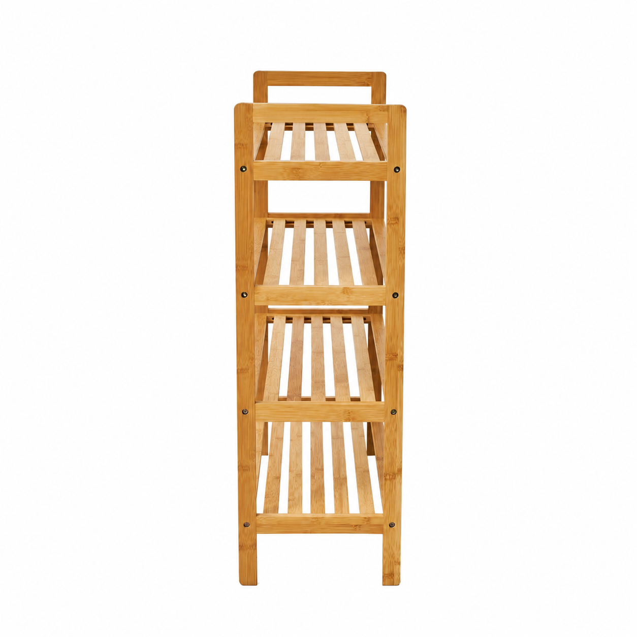Zynix Natural Bamboo 4-Tier Shoe Rack