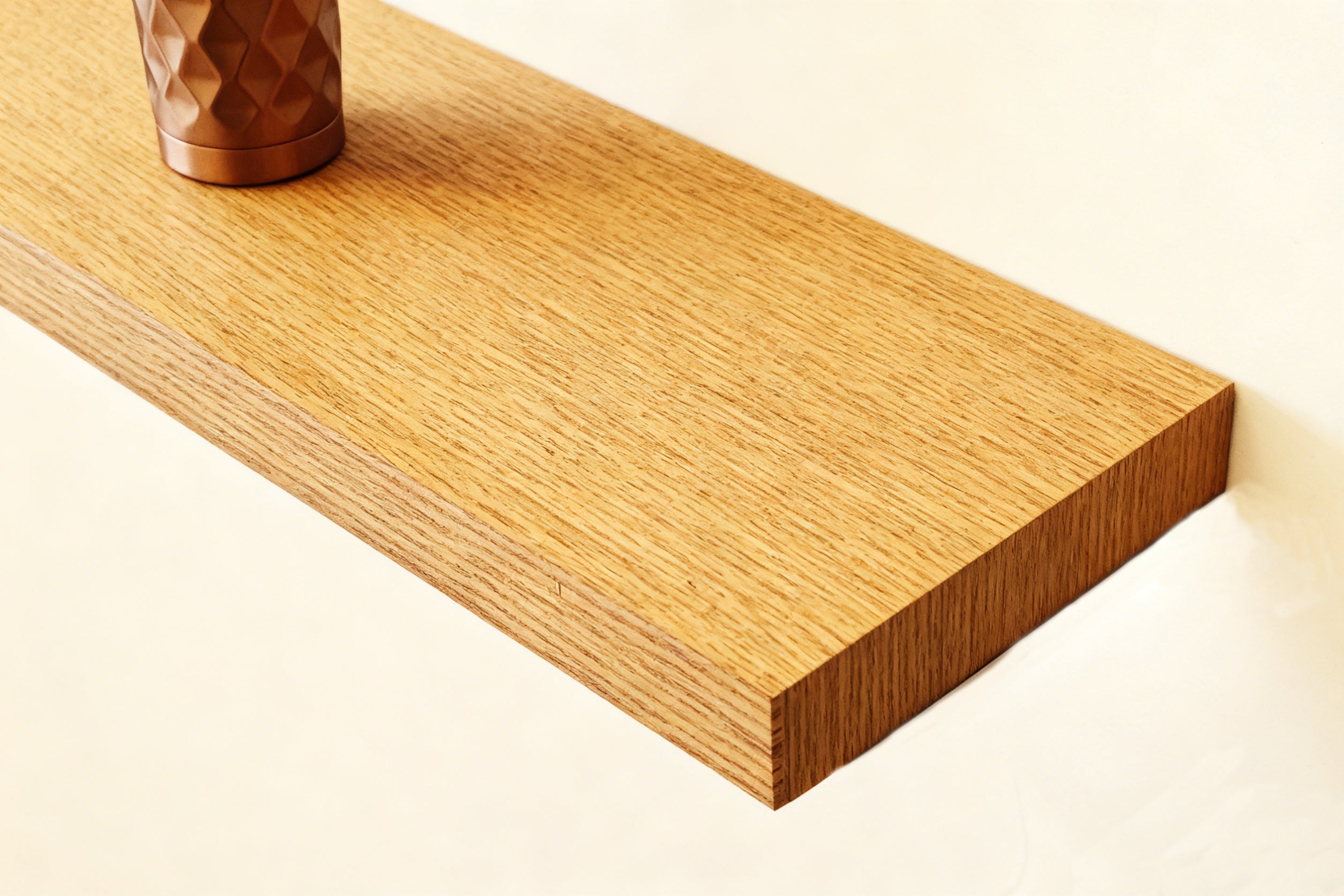 Zynix Floating Wall Shelf 60cm – LED Light, Yellow Oak