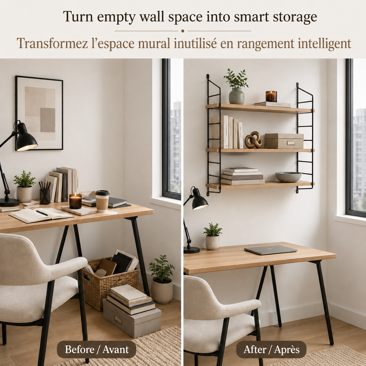 Zynix 3-Tier Wall-Mounted Shelf | Space-Saving Storage for Small Rooms