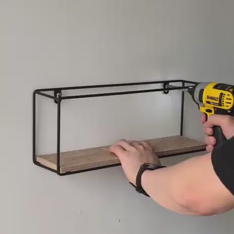 Installation video of rectangular wall shelf