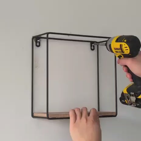 Installation video of square wall shelf