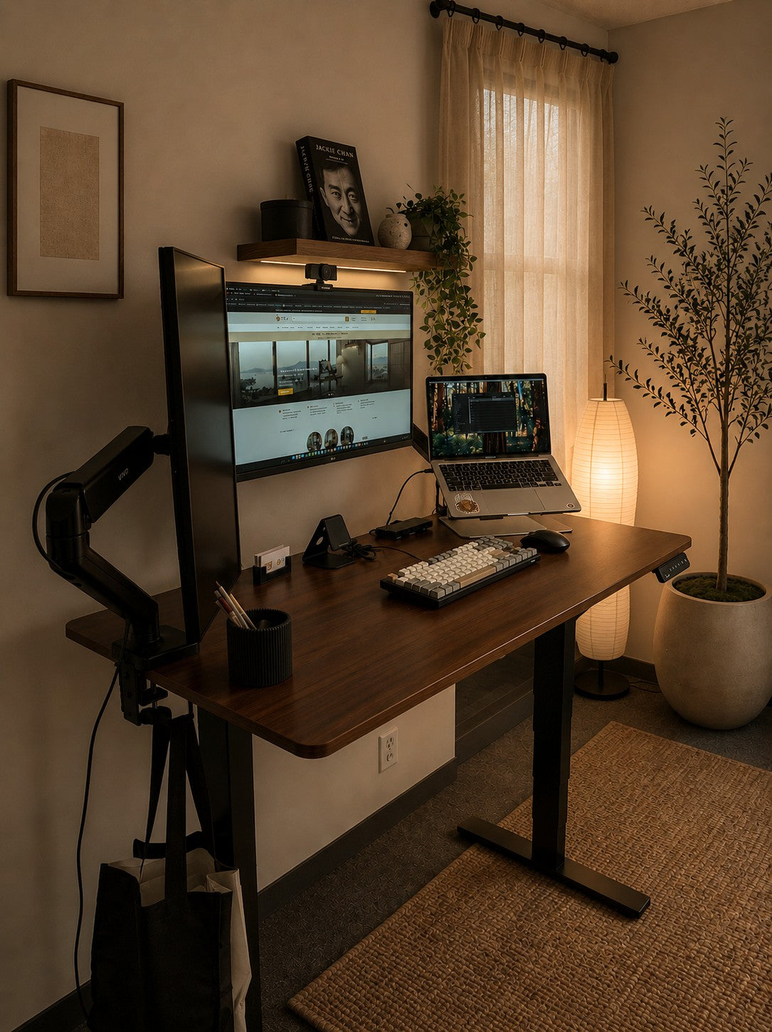 Zynix Electric Standing Desk | Height Adjustable 48” x 24”